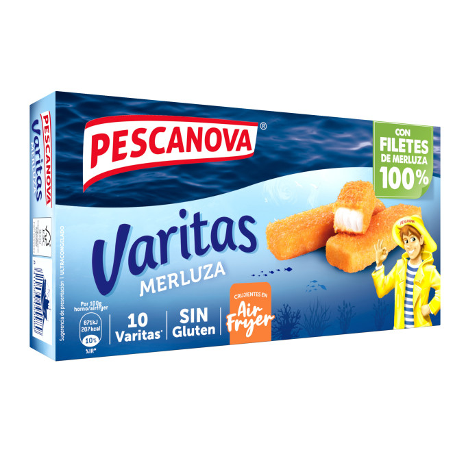 Varitas de merluza 300g pescanova compra online pescado congelado