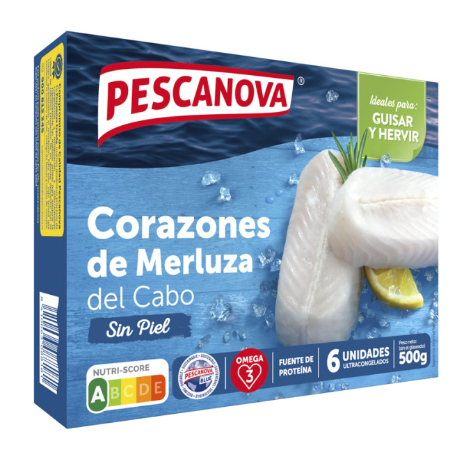 Corazones de merluza del Cabo 500g
