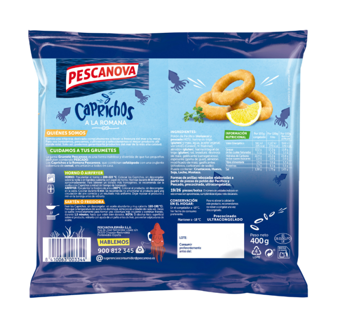 Caprichos a la romana parte de atrás compra online 400g