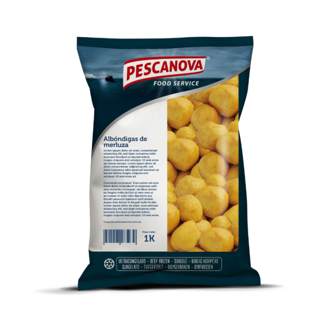 Albondigas de merluza 1kg compra online pescanova
