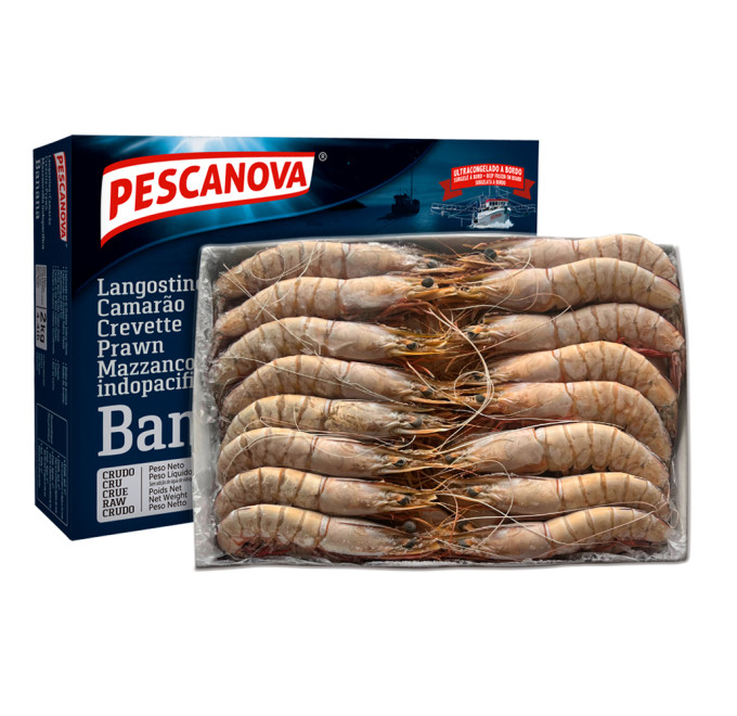 Caja abierta langostino banana compra online pescanova