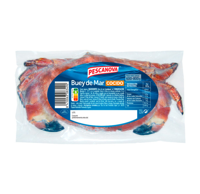 Buey de mar cocido 600-800 compra online pescanova