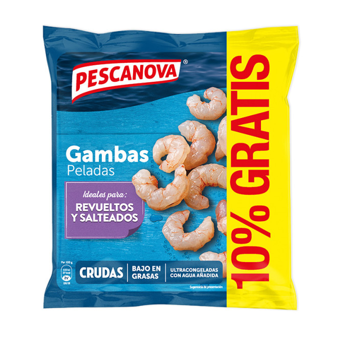 gambas peladas 264g compra online pescanova