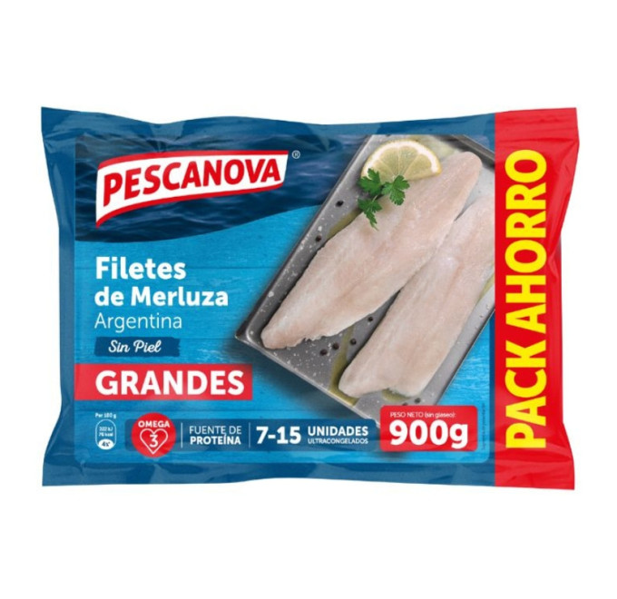 Filetes de merluza argetina sin piel pescanova compra online 900g