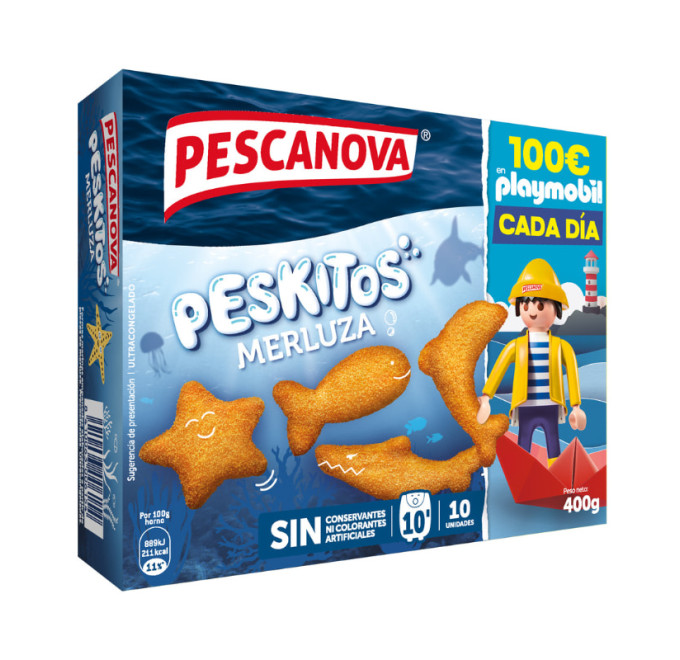 Peskitos de merluza 400g promo