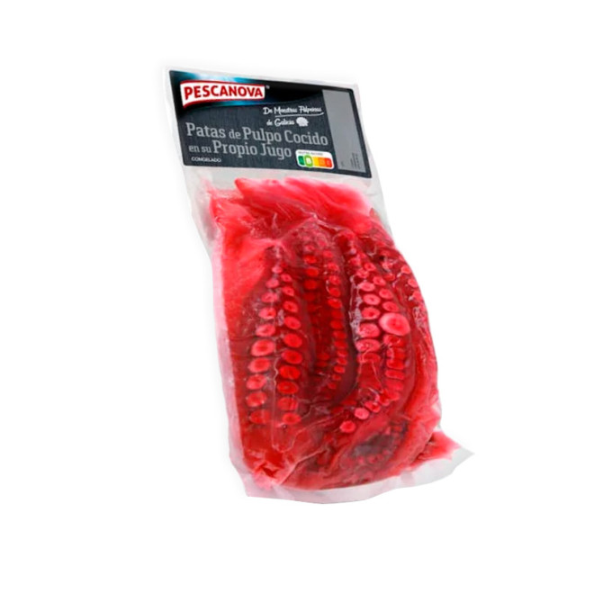 Patas de pulpo cocidas en su propio jugo 800 gramos