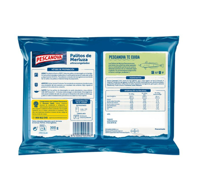 Palitos de merluza pescanova compra online pescado rebozado merluza trasera