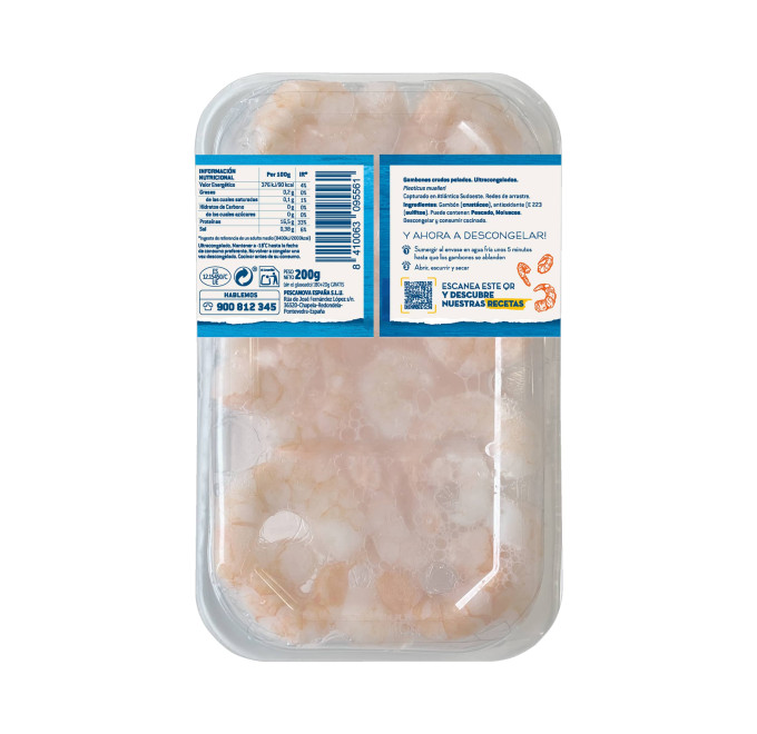 Colas de gambón 200g trasera pescanova compra online pescado congelado