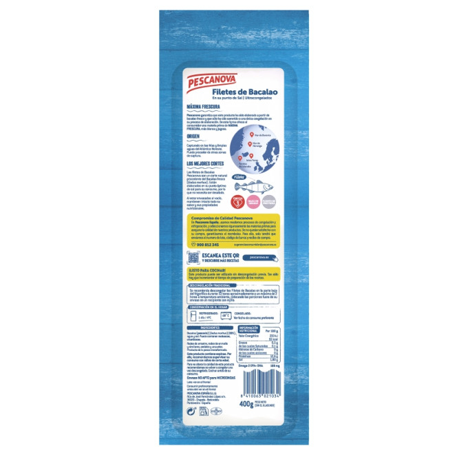 Filetes de bacalao 400g trasera compra online pescanova