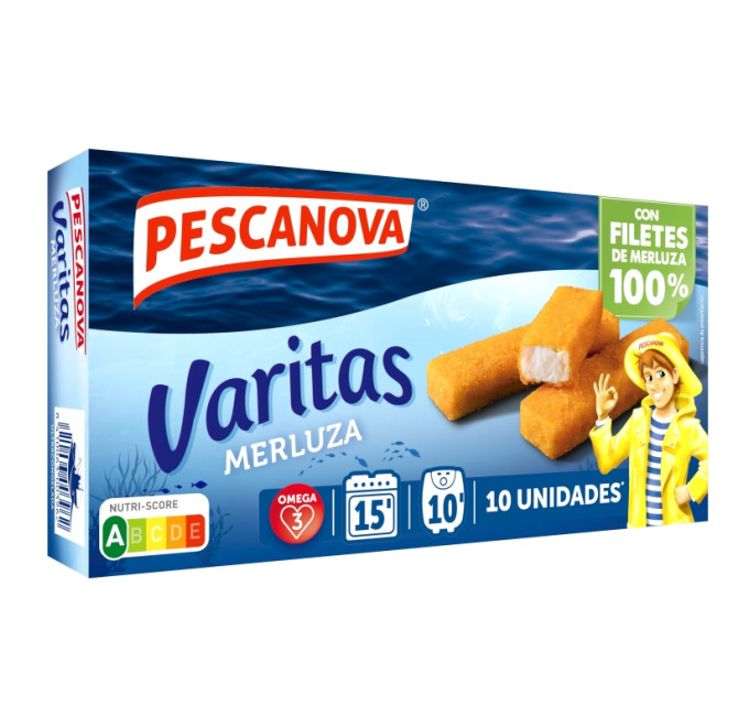 Varitas de merluza 300g pescanova compra online pescado congelado