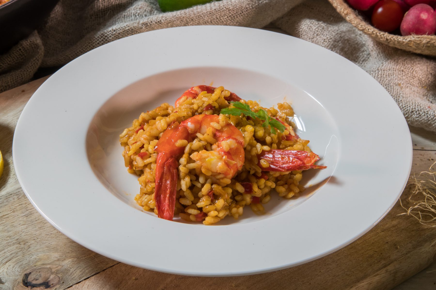 Arroz Caldoso con Gambas y Vieiras