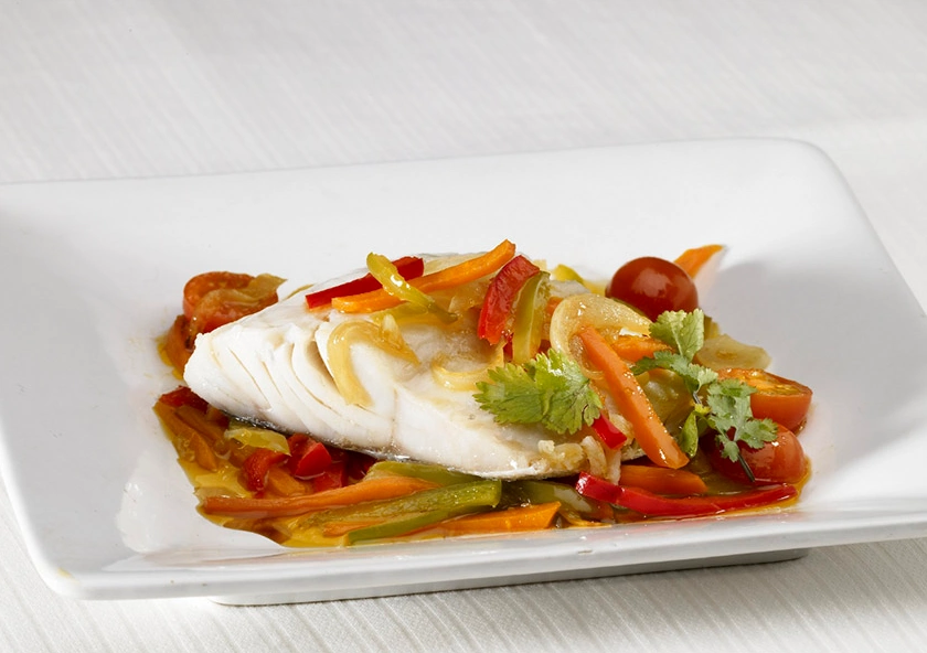 Filetes de Bacalao con Verduras