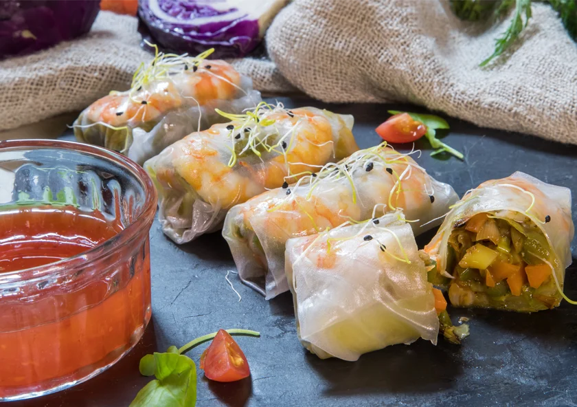 Rollitos Orientales de Langostino