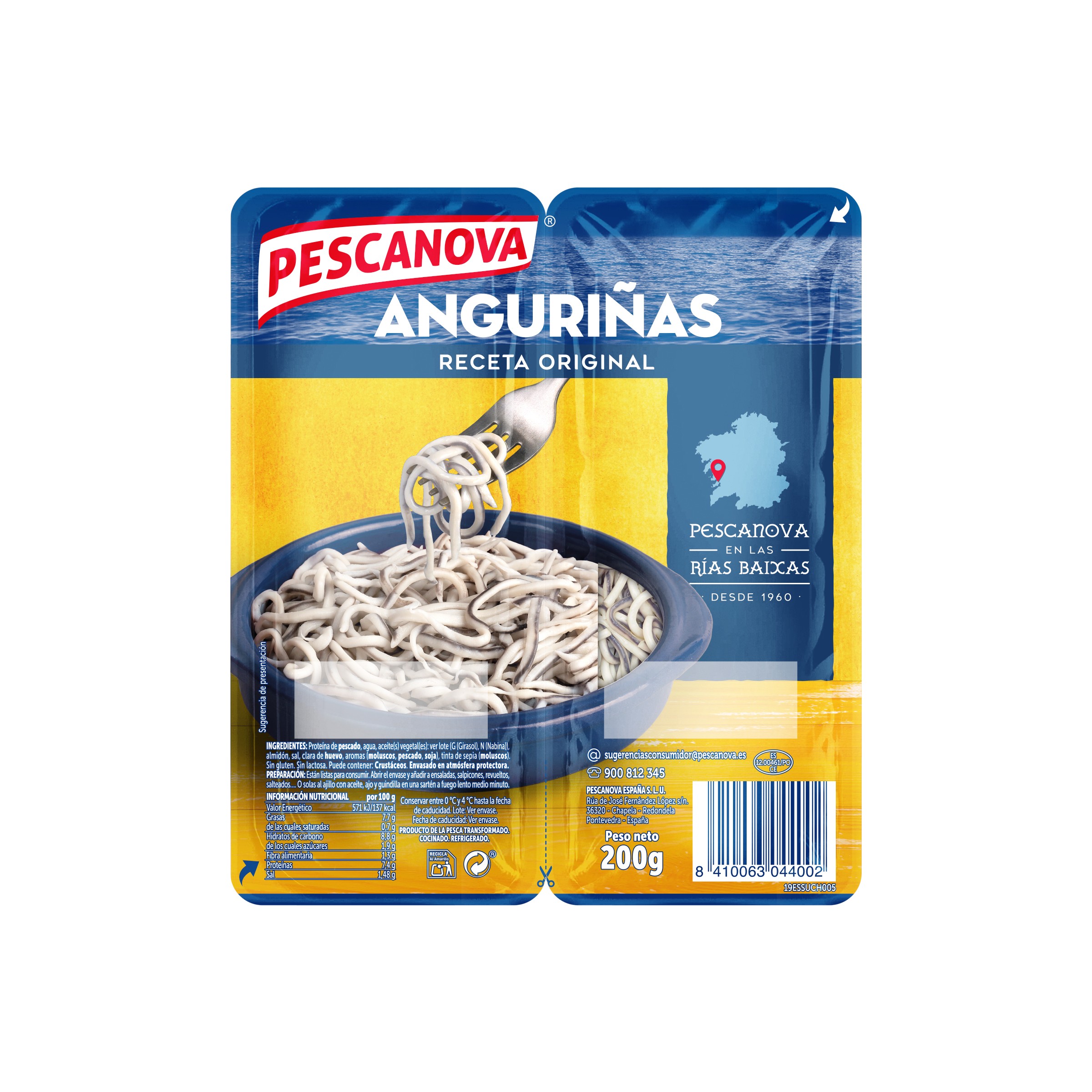 Anguriñas Pescanova 100+100g