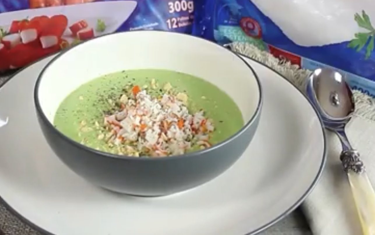 Receta fácil de crema de pescado y verduras