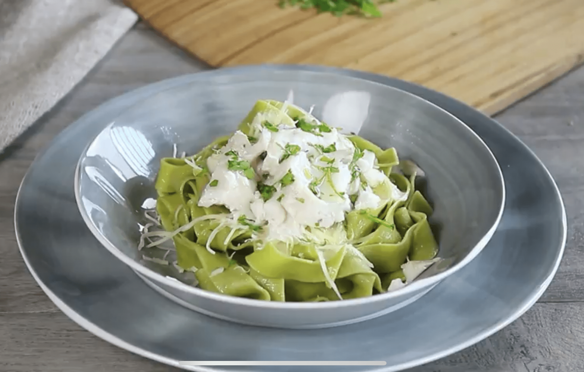 Pasta fresca con Merluza y Quesos