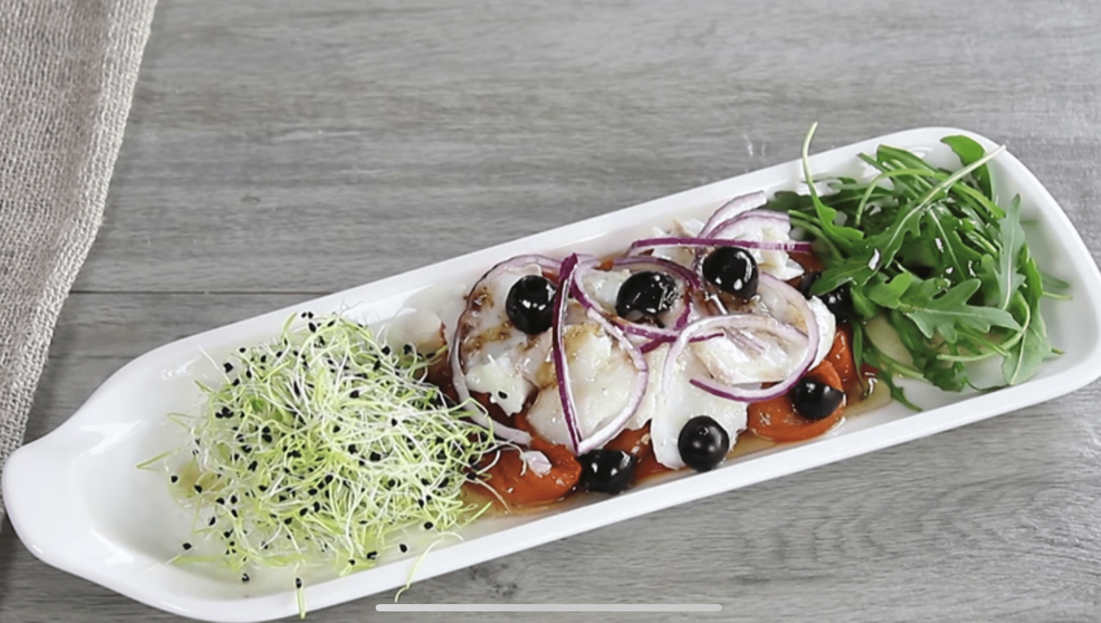 Ensalada templada de Bacalao