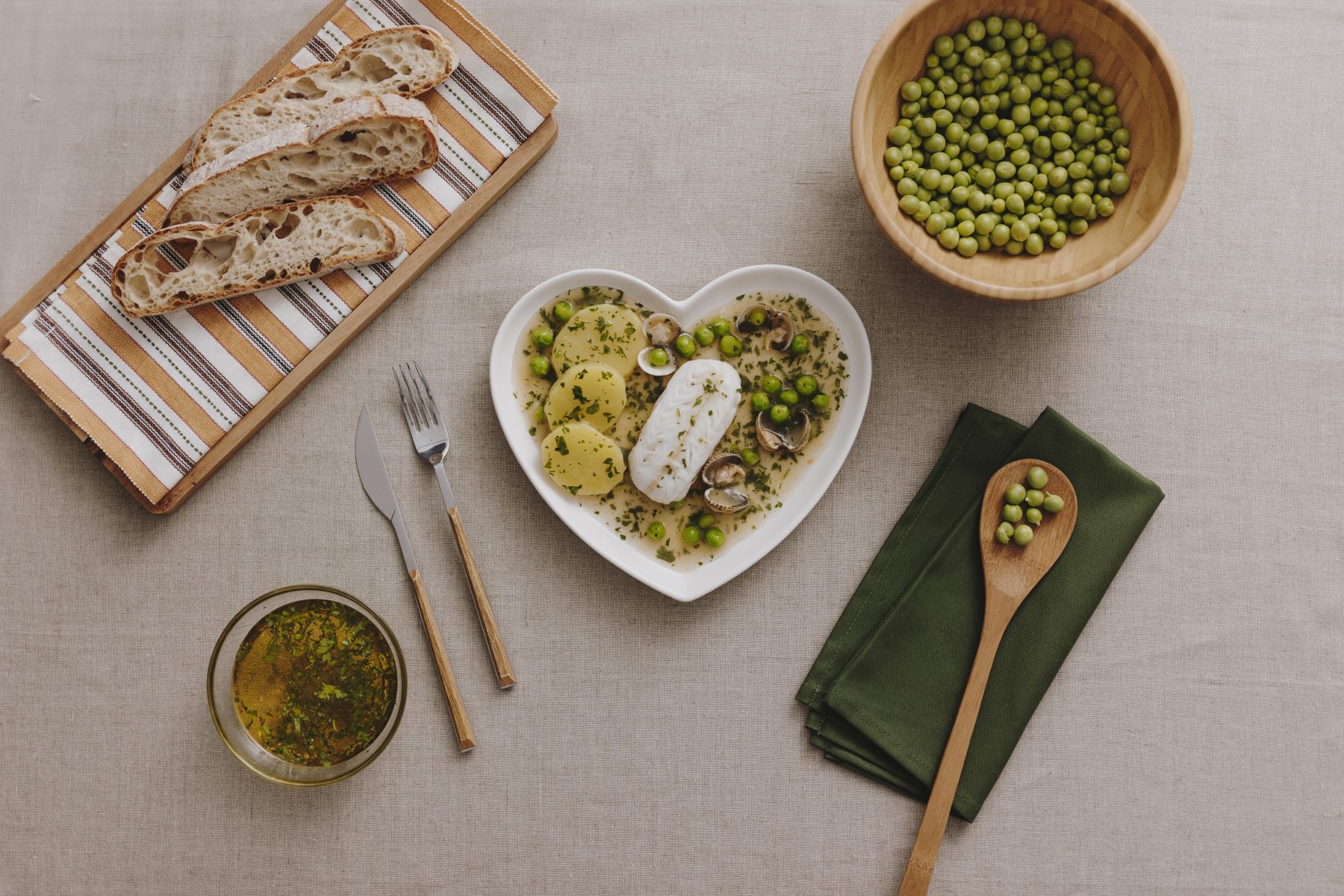 Corazones de Merluza en Salsa Verde