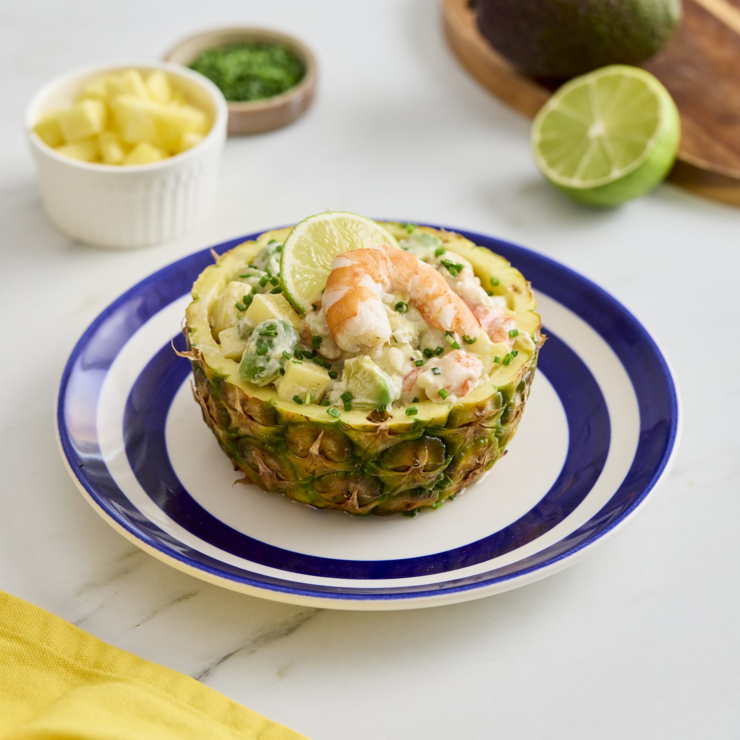 Cóctel de Langostinos con Piña