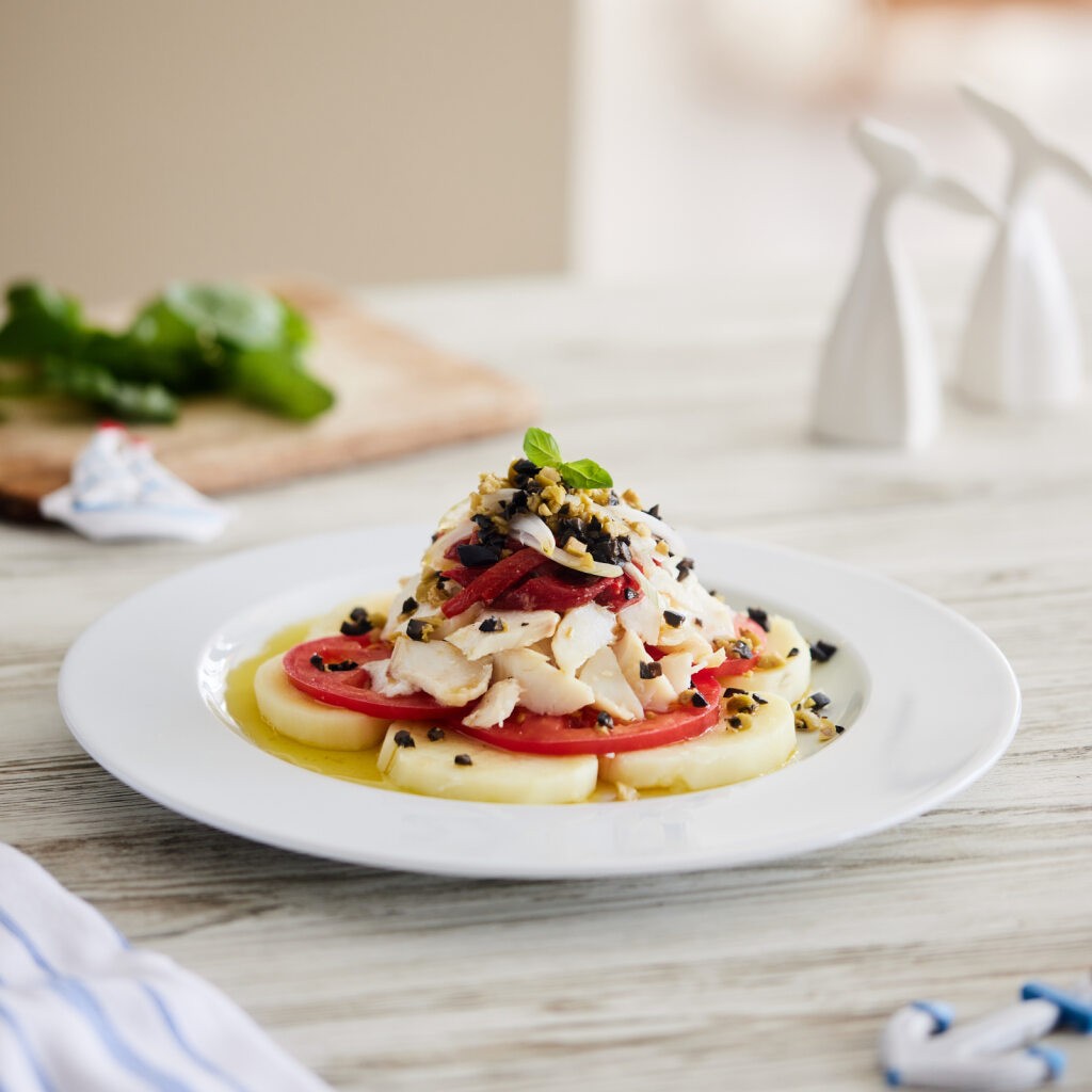 Ensalada de bacalao con pimientos