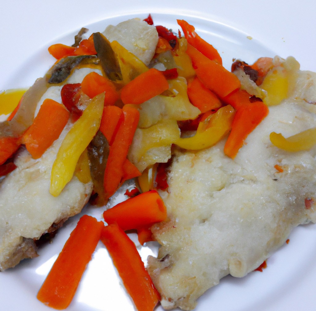 Filetes de Merluza con Verduras Salteadas