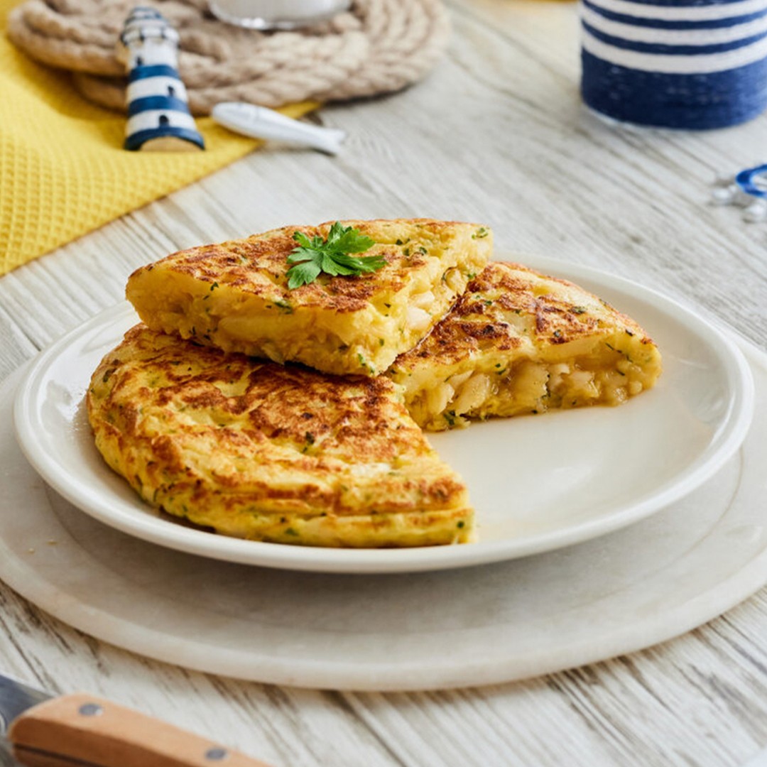 Tortilla de bacalao con patatas