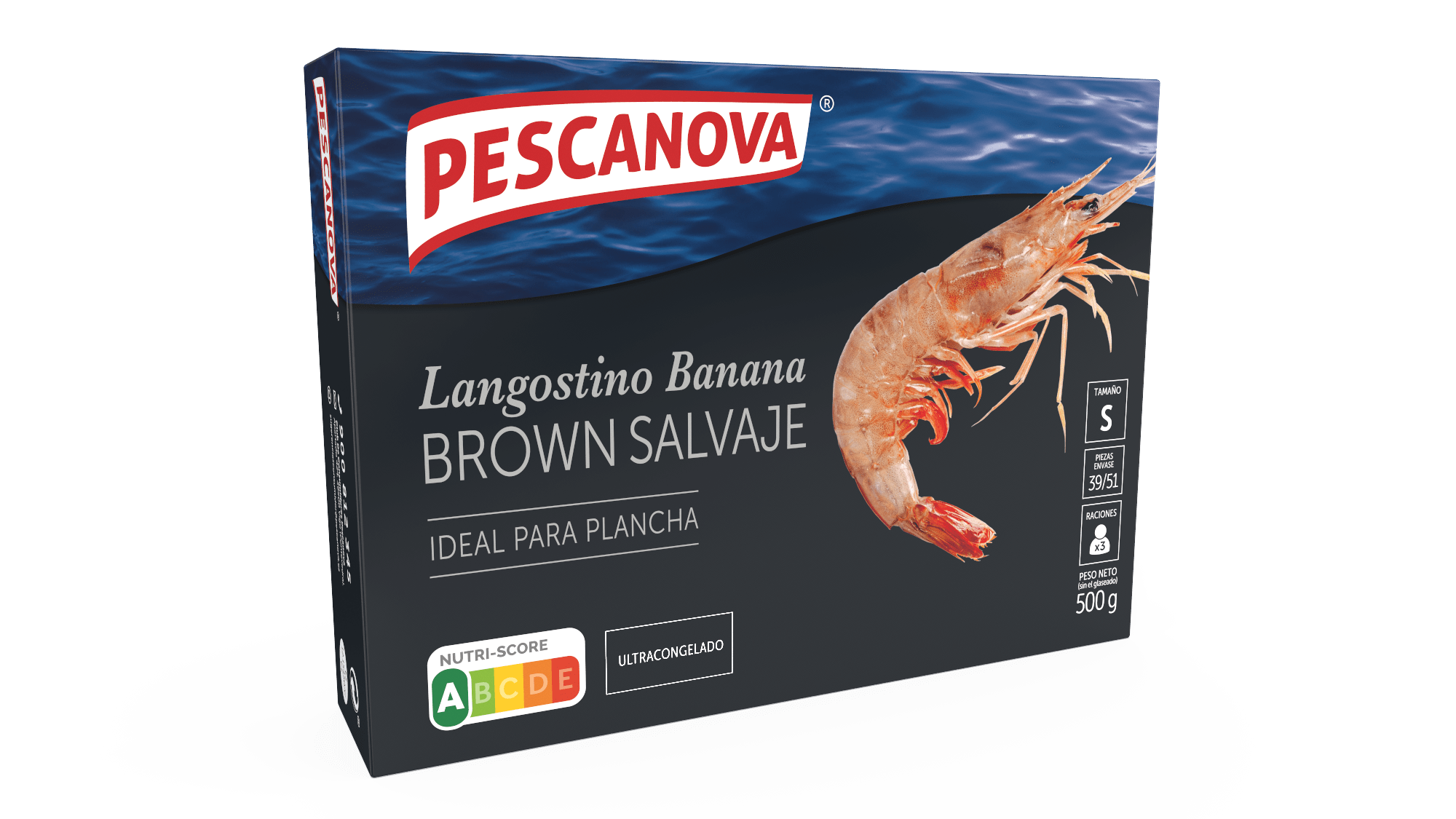 Langostino Brown crudo 500gr