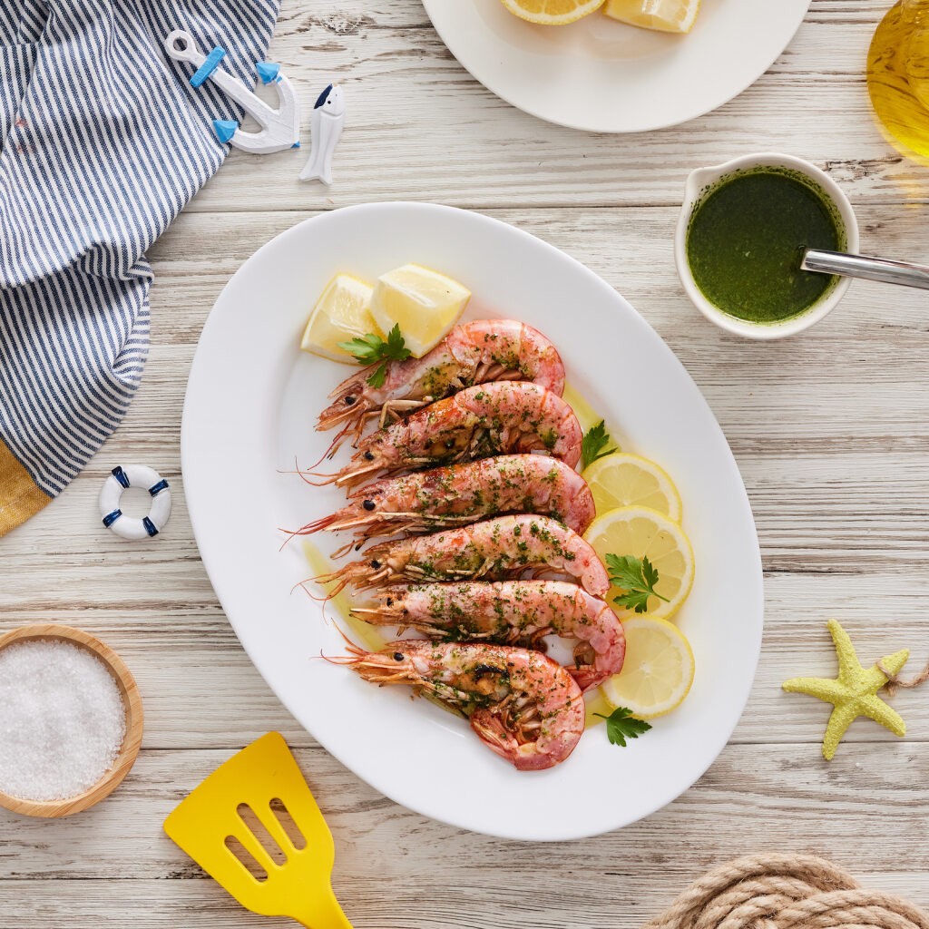 Gambón a la parrilla con limón