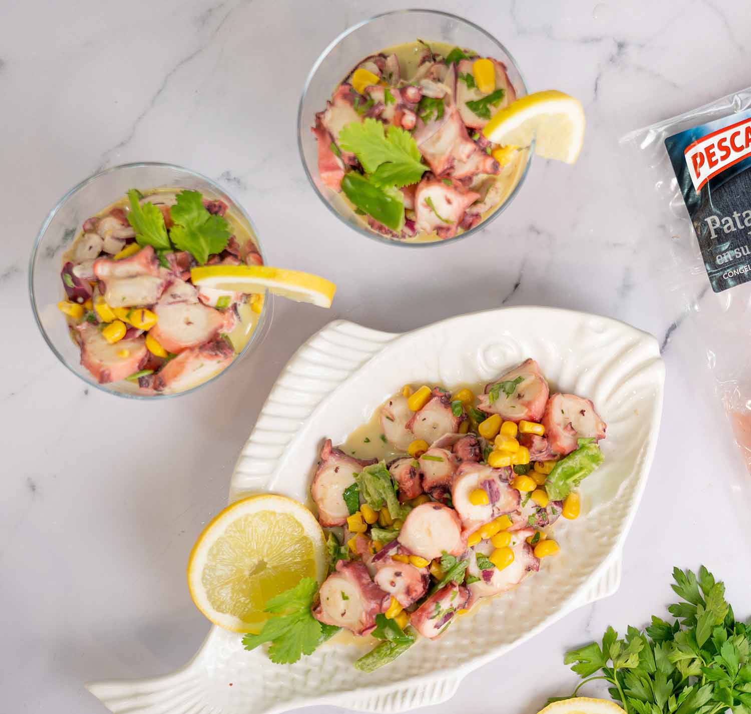 Ceviche de pulpo en Thermomix