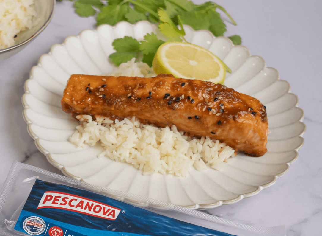 Centros de salmón con soja y limón en Thermomix
