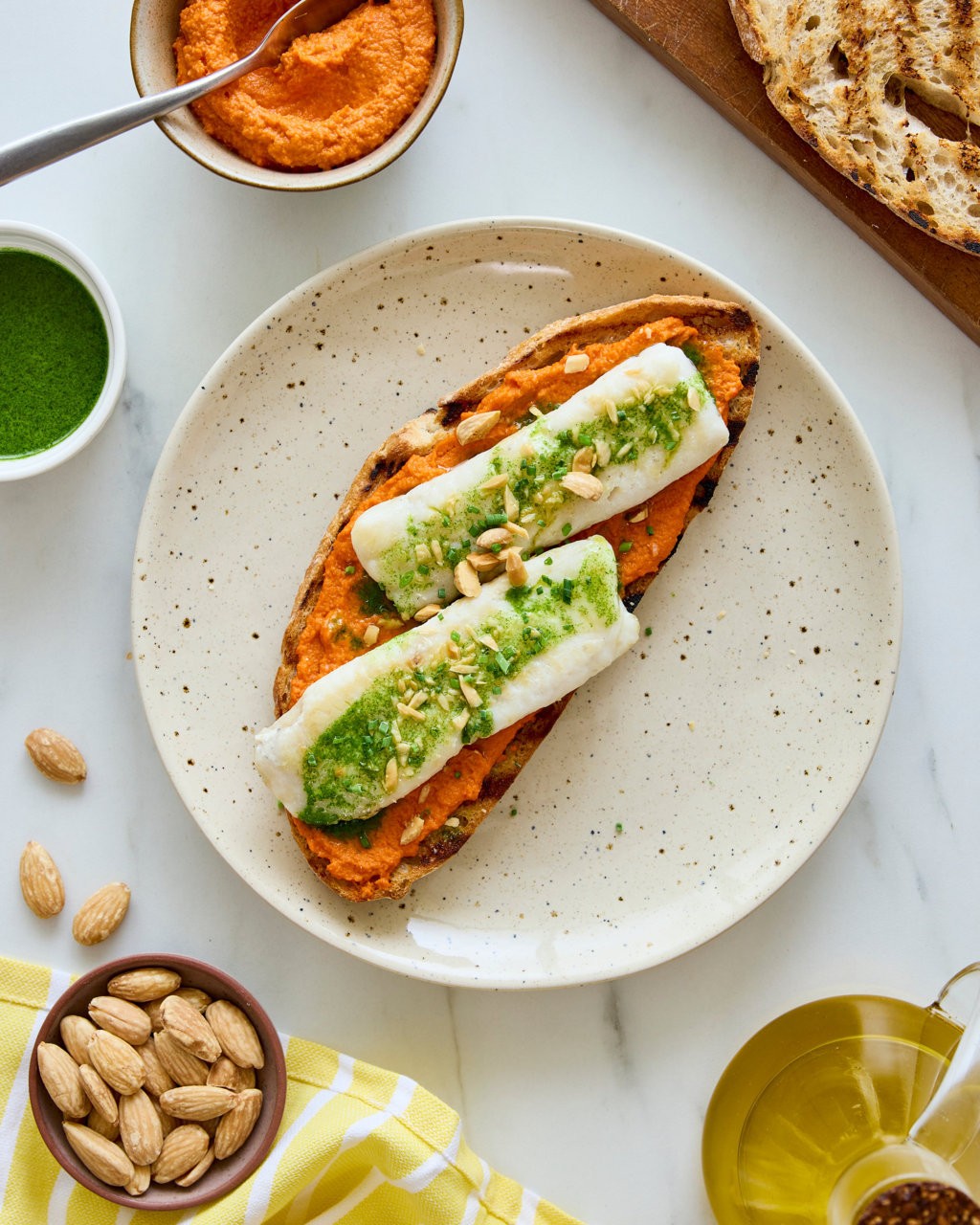 Tosta de ventresca de merluza