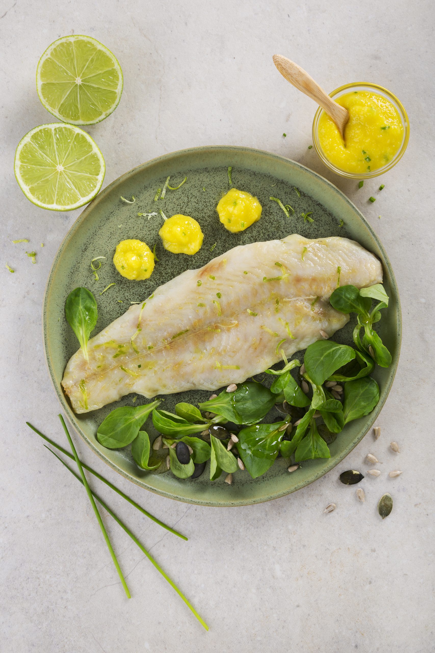 Filetes de Panga con pesto de mango