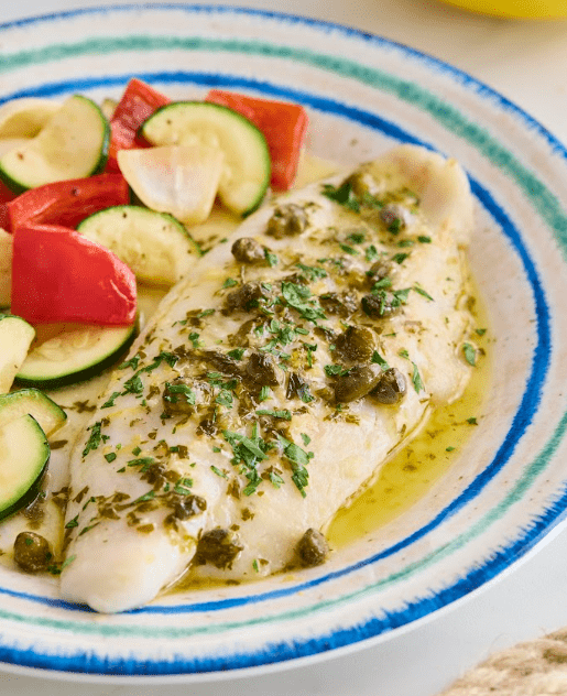 Filetes de Panga con Salsa de Alcaparras 