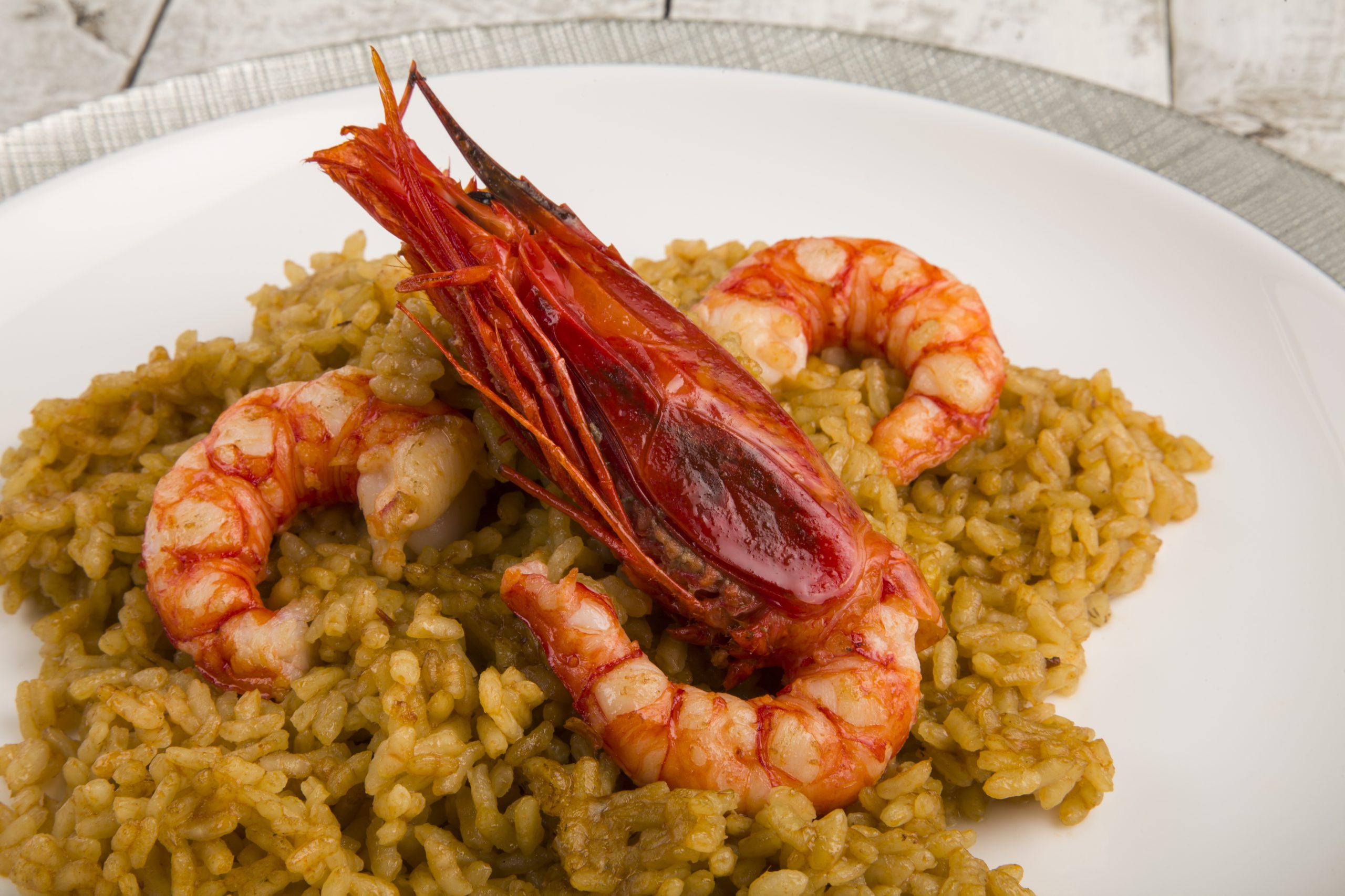Arroz a banda con carabineros Pescanova
