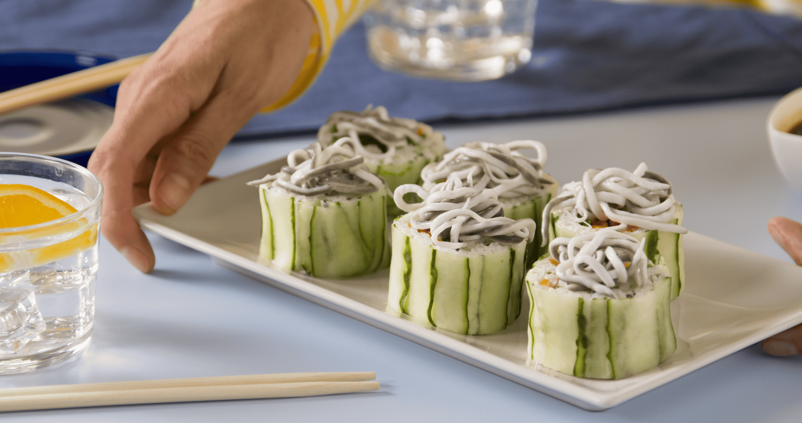 Sushi vegetal con Anguriñas Pescanova