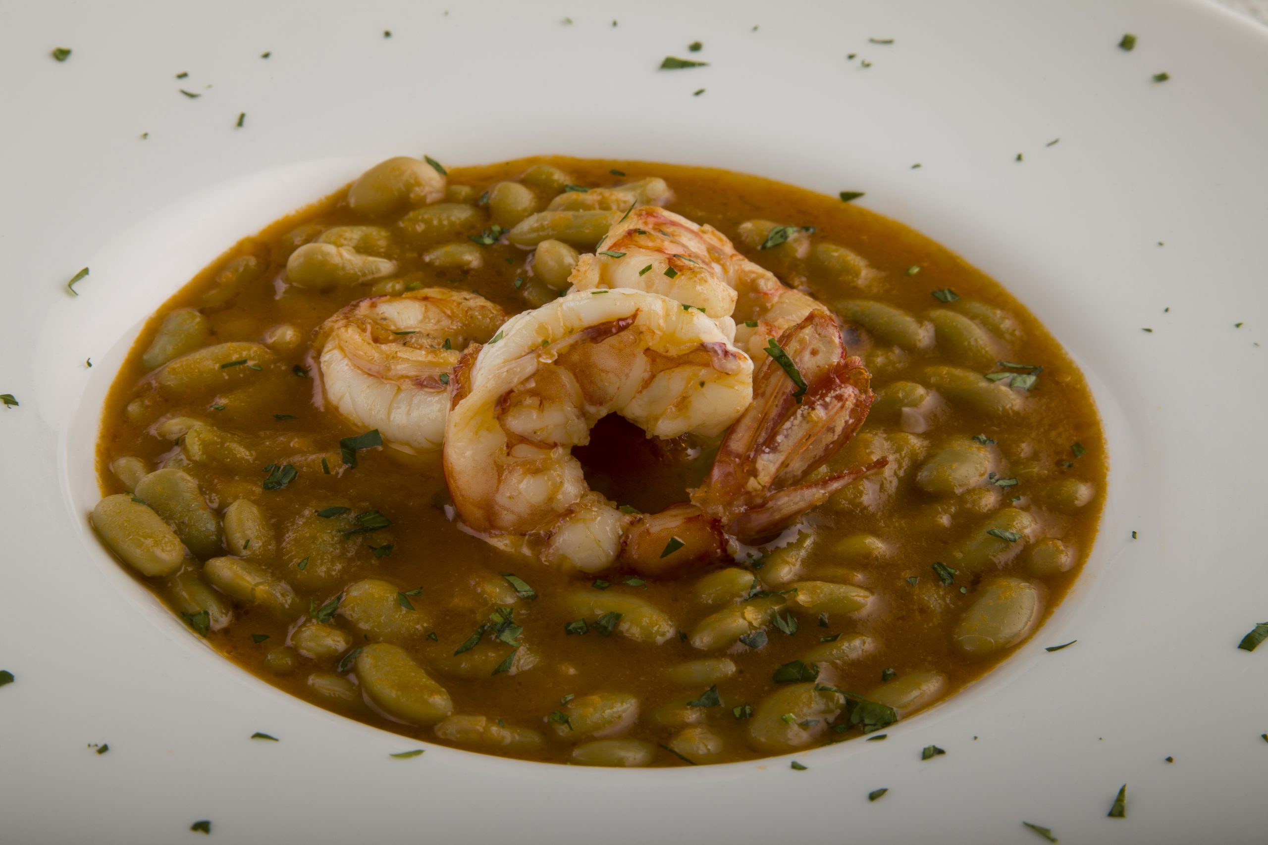 Verdinas con gambones Pescanova